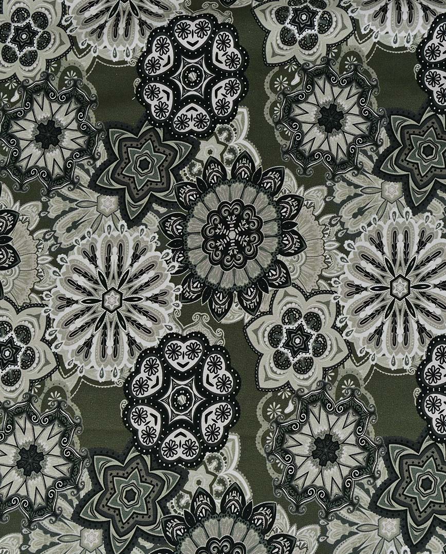 Počesaná teplákovina Mandala (french terry)