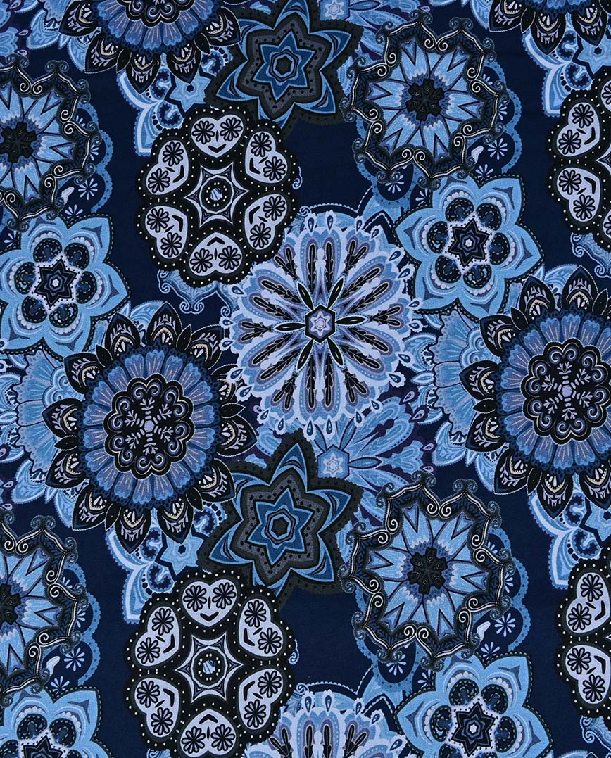 Počesaná teplákovina Mandala (french terry)