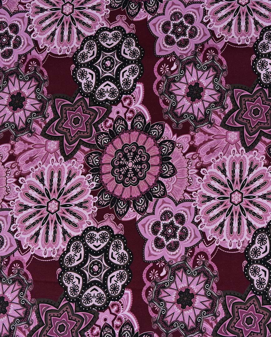 Počesaná teplákovina Mandala (french terry)