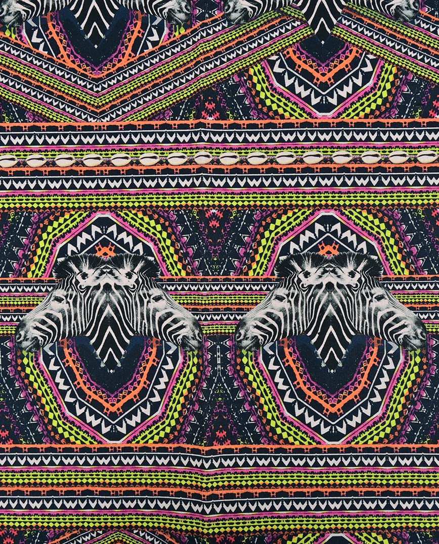 Popelín zebra